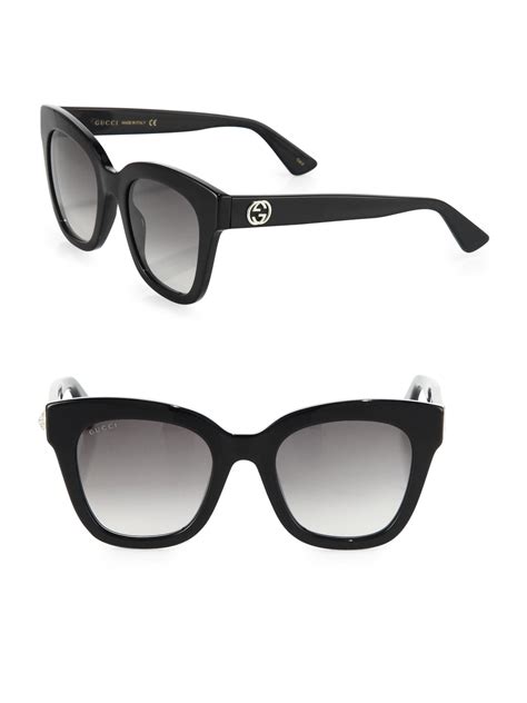 gucci squared cat eye sunglasses black blue|best designer cat eye sunglasses.